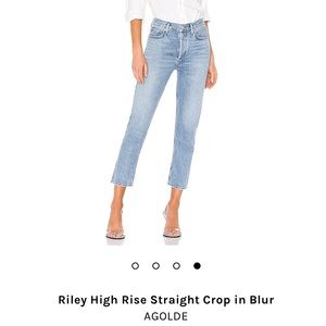 AGOLDE Riley high rise cropped denim